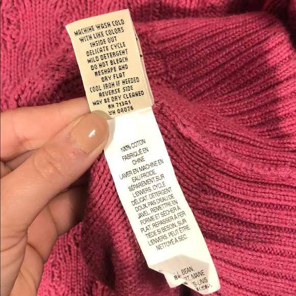LL Bean Pink Button Up Sweater - Picture 4 of 8